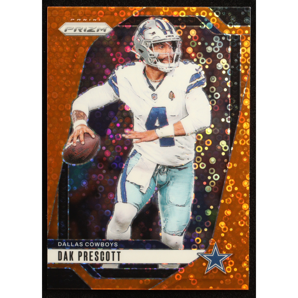 Dak Prescott 2024 Panini Prizm Prizms Orange Disco #73 at PristineAuction.com