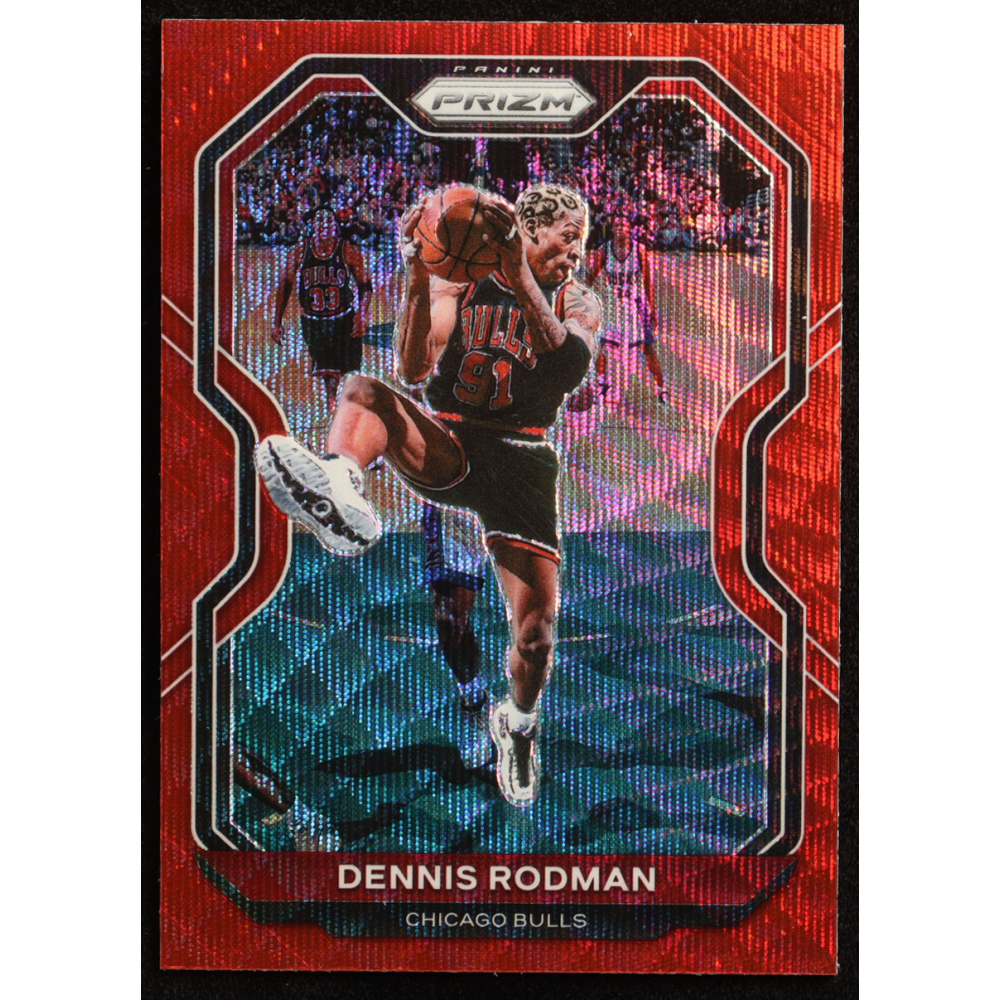 Dennis Rodman 2020-21 Panini Prizm Prizms Ruby Wave #166 at PristineAuction.com