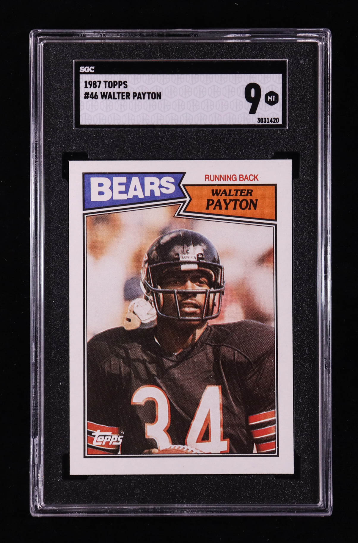 Walter Payton 1987 Topps #46 (SGC 9) at PristineAuction.com Walter Payton 1987 Topps #46 (SGC 9) at PristineAuction.com