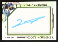 Junior Caminero 2025 Panini Boys of Summer Jumbo Acetate Signatures #30 #113/199 at PristineAuction.com