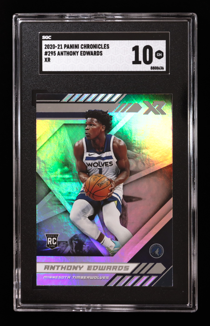Anthony Edwards 2020-21 Panini Chronicles #295 XR RC (SGC 10) at PristineAuction.com Anthony Edwards 2020-21 Panini Chronicles #295 XR RC (SGC 10) at PristineAuction.com