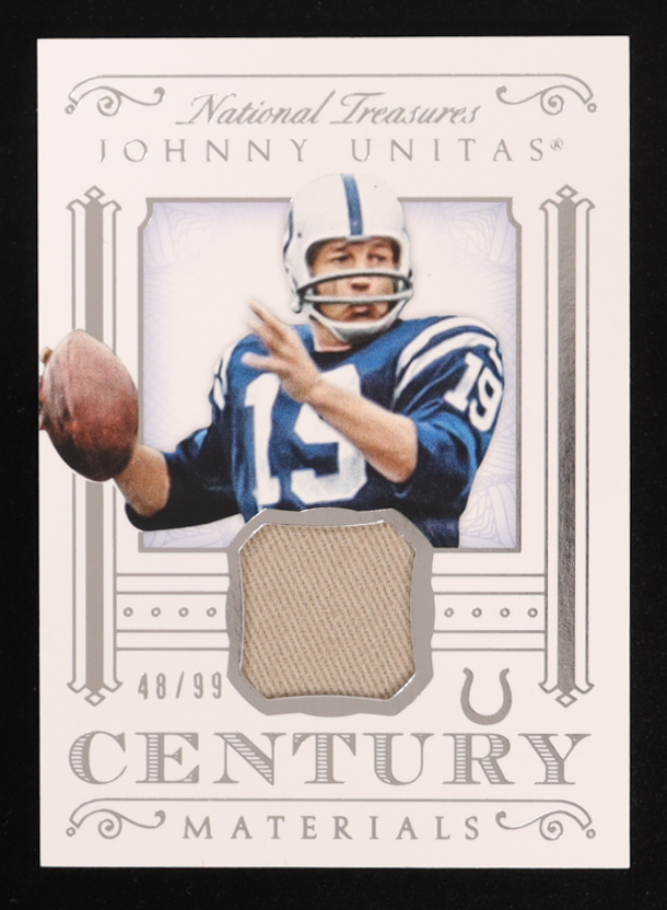Johnny Unitas 2015 Panini National Treasures Century Materials #CMJU #48/99 at PristineAuction.com Johnny Unitas 2015 Panini National Treasures Century Materials #CMJU #48/99 at PristineAuction.com