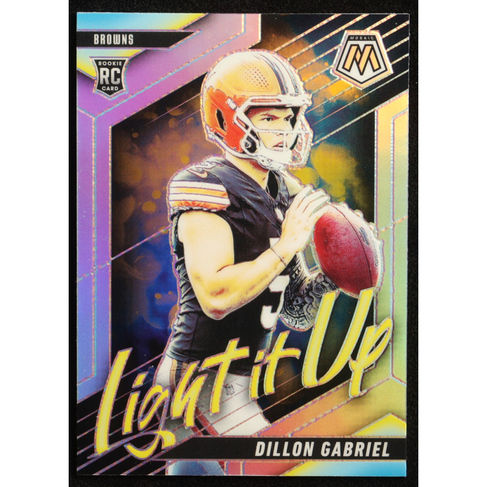 Dillon Gabriel 2025 Panini Mosaic Light it Up Silver #21 RC at PristineAuction.com