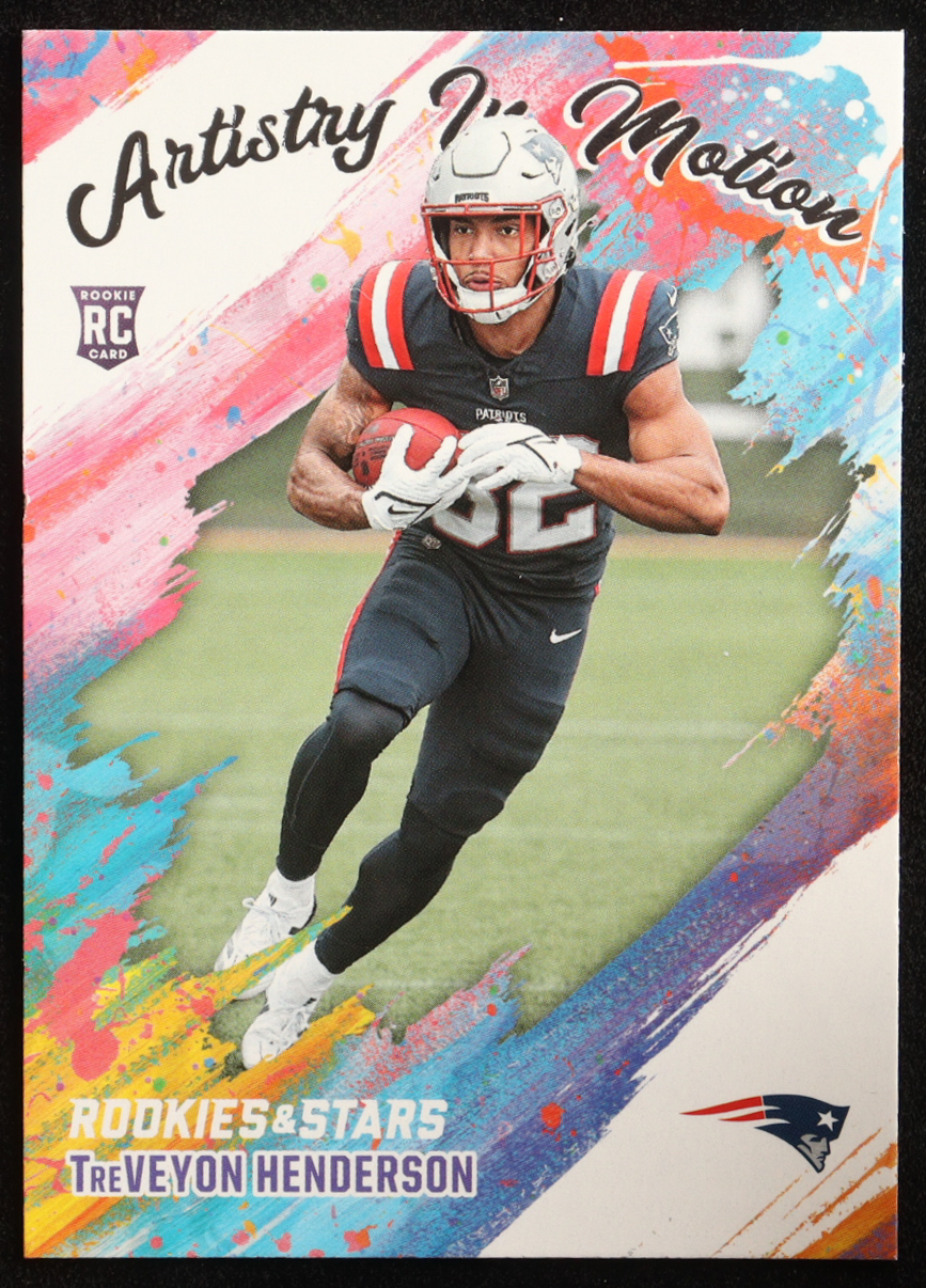 TreVeyon Henderson 2025 Rookies and Stars Artistry In Motion #14 RC at PristineAuction.com TreVeyon Henderson 2025 Rookies and Stars Artistry In Motion #14 RC at PristineAuction.com