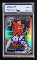 Trevor Rogers Signed 2017 1st Bowman Chrome Refractor #BDC-53 RC (PSA | Autograph Graded PSA 10) at PristineAuction.com