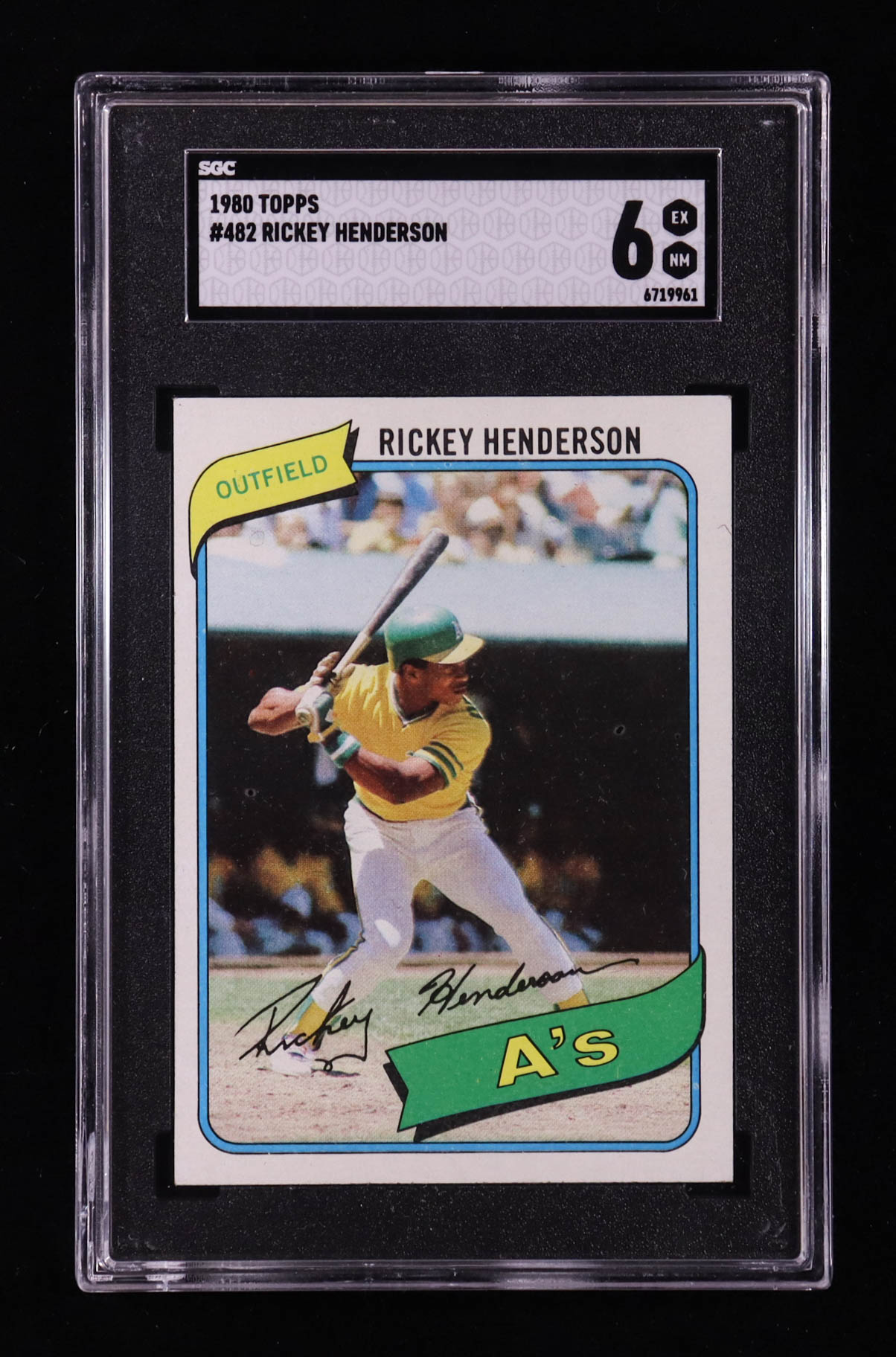 Rickey Henderson 1980 Topps #482 RC (SGC 6) at PristineAuction.com Rickey Henderson 1980 Topps #482 RC (SGC 6) at PristineAuction.com