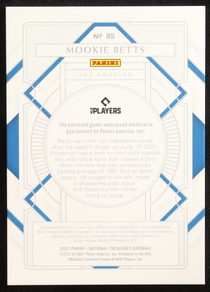 Mookie Betts 2021 Panini National Treasures #85 #68/99 at PristineAuction.com Mookie Betts 2021 Panini National Treasures #85 #68/99 at PristineAuction.com
