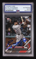 Blaze Alexander Signed 2024 Topps Now #100 RC (PSA) at PristineAuction.com