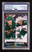 Matt Boldy / Marco Rossi Signed 2022-23 Upper Deck Series 1 Young Guns Checklist 201-250 #250 (PSA) at PristineAuction.com