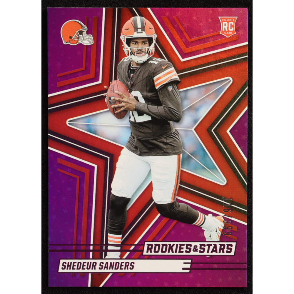 Shedeur Sanders 2025 Rookies & Stars Purple #177 #116/999 RC at PristineAuction.com