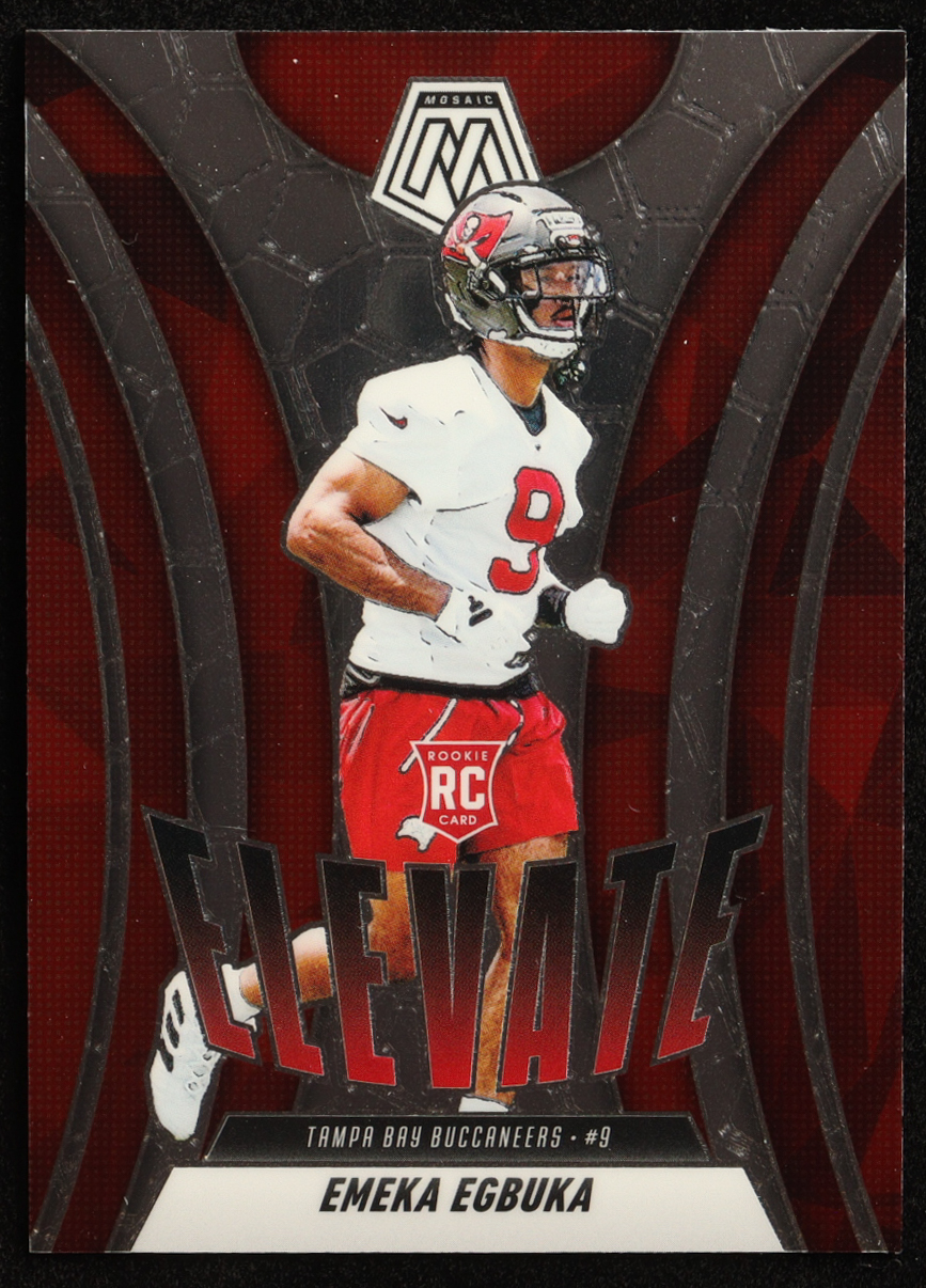 Emeka Egbuka 2025 Panini Mosaic Elevate #2 RC at PristineAuction.com Emeka Egbuka 2025 Panini Mosaic Elevate #2 RC at PristineAuction.com