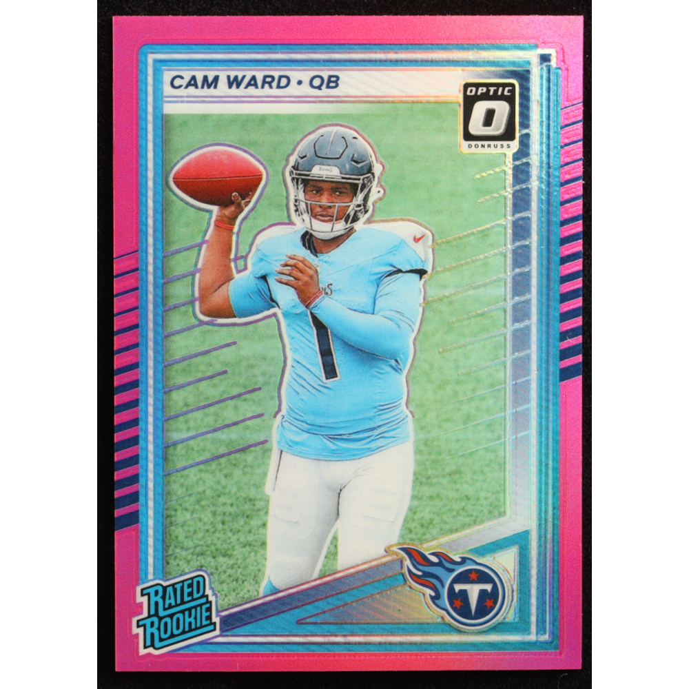 Cam Ward 2025 Donruss Optic Rated Rookies Preview Pink #350 RC at PristineAuction.com