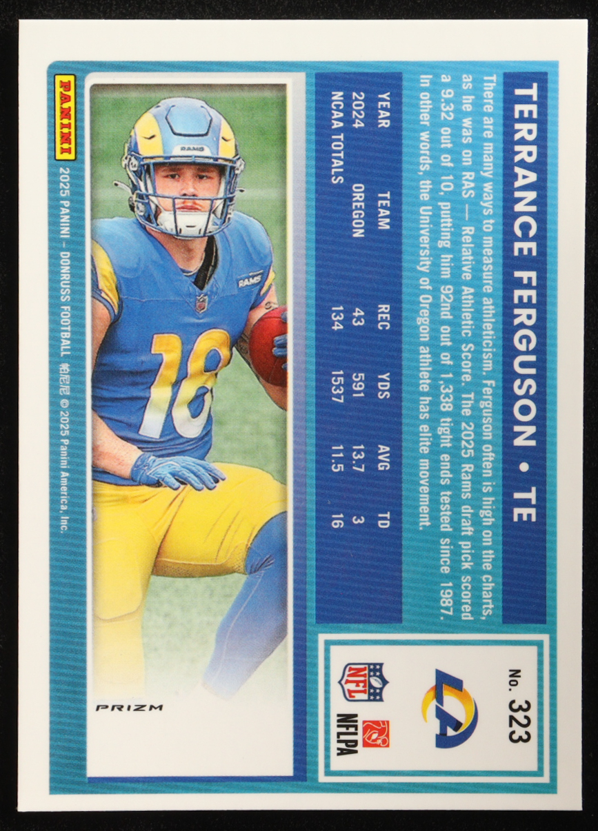 Terrance Ferguson 2025 Donruss Optic Rated Rookies Preview Pink #323 RC at PristineAuction.com Terrance Ferguson 2025 Donruss Optic Rated Rookies Preview Pink #323 RC at PristineAuction.com