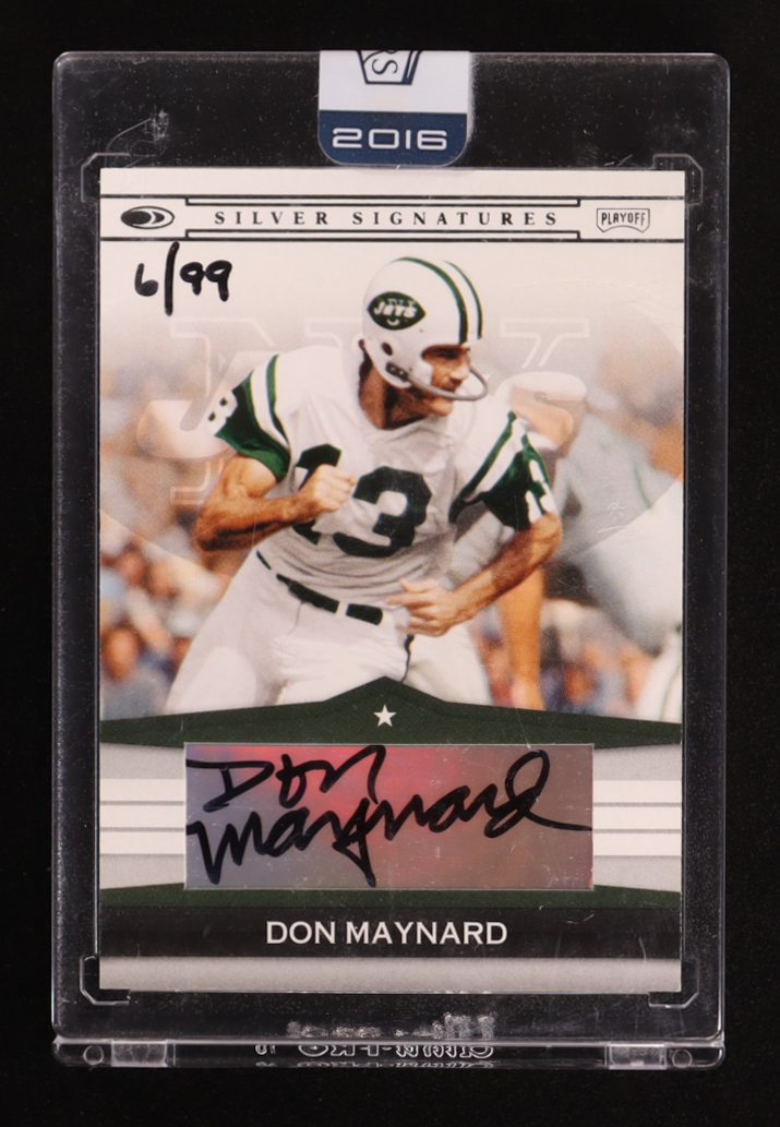Don Maynard 2016 Panini Honors Recollection Collection #893 / 2008 Donruss Playoff Silver Signatures #06/99 at PristineAuction.com Don Maynard 2016 Panini Honors Recollection Collection #893 / 2008 Donruss Playoff Silver Signatures #06/99 at PristineAuction.com