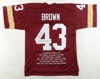 Larry Brown Signed Career Highlight Stat Jersey Inscribed "1972 NFL MVP" (JSA) at PristineAuction.com
