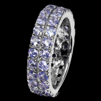 2.85 Carats Tanzanite Eternity Ring | $1,800 Estimated Retail Value (UGL Cert) | Brand New at PristineAuction.com