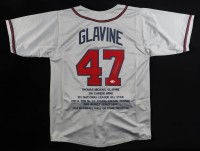 Tom Glavine Signed Career Highlight Stat Jersey (JSA) at PristineAuction.com