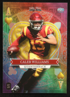 Caleb Williams 2023 Wild Card 5 Card Draw Stacked Deck Ace Hearts Multicolor Holo #SDCW #1/1 RC at PristineAuction.com
