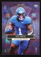 Ray Davis 2023 Wild Card 5 Card Draw Stacked Deck Ace Spades Hololux Purple Holo #SDRD #2/4 RC at PristineAuction.com
