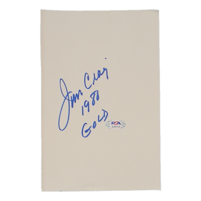 Jim Craig Signed Cut Inscribed "1980 Gold" (PSA) at PristineAuction.com Jim Craig Signed Cut Inscribed "1980 Gold" (PSA) at PristineAuction.com