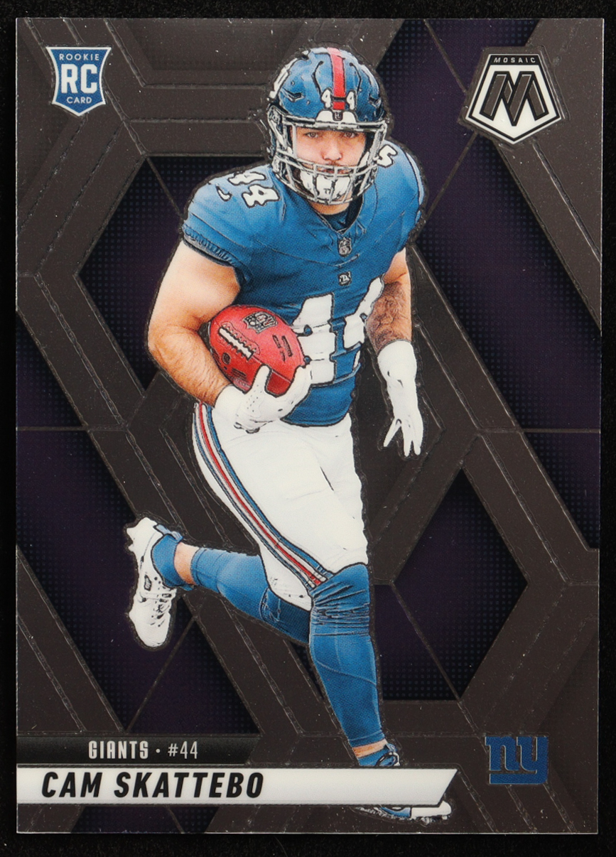 Cam Skattebo 2025 Panini Mosaic #305 RC at PristineAuction.com Cam Skattebo 2025 Panini Mosaic #305 RC at PristineAuction.com