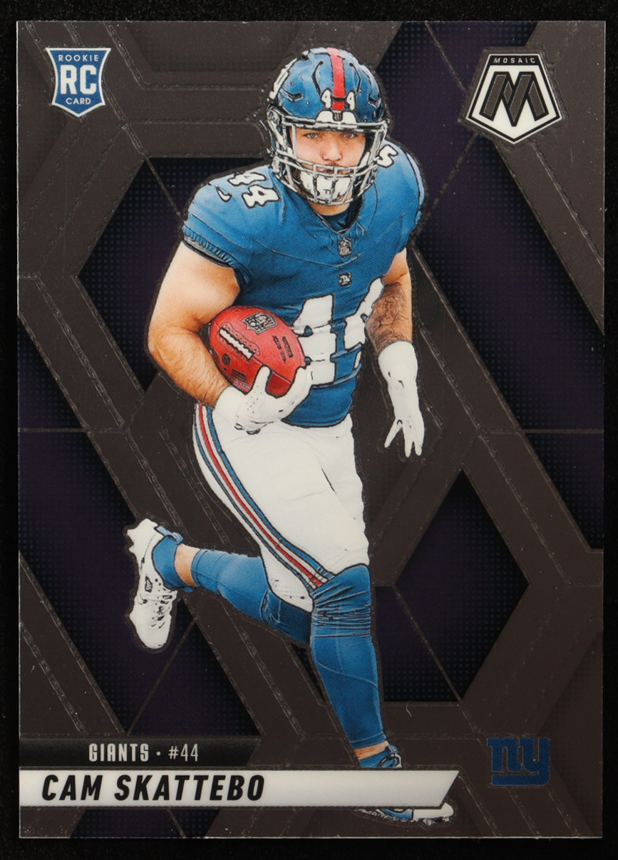 Cam Skattebo 2025 Panini Mosaic #305 RC at PristineAuction.com Cam Skattebo 2025 Panini Mosaic #305 RC at PristineAuction.com