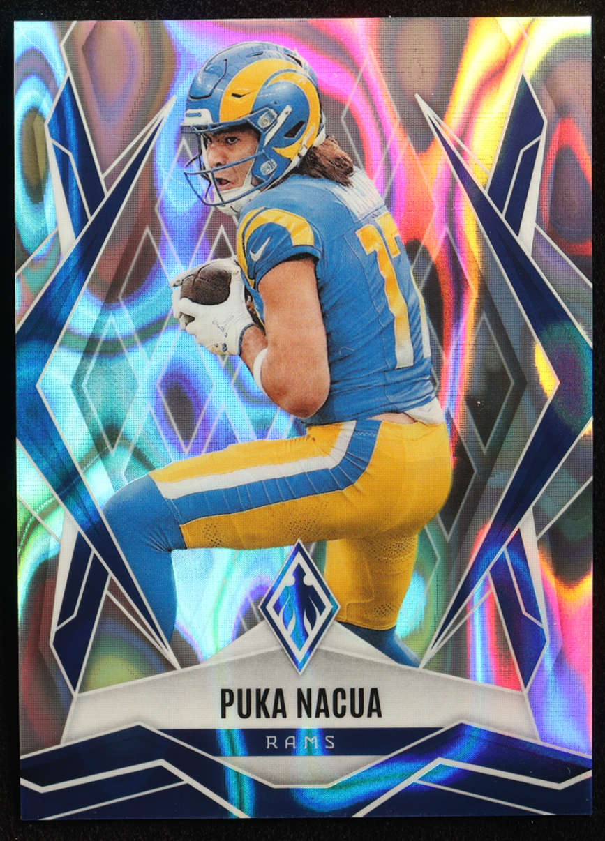 Puka Nacua 2025 Panini Phoenix Silver Lava #119 at PristineAuction.com Puka Nacua 2025 Panini Phoenix Silver Lava #119 at PristineAuction.com