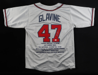 Tom Glavine Signed Career Highlight Stat Jersey (JSA) at PristineAuction.com