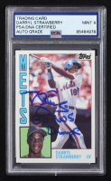 Darryl Strawberry Signed 1984 Topps Inscribed "86 WS Champs" #182 RC (PSA | Autograph Graded PSA 9) at PristineAuction.com