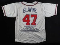 Tom Glavine Signed Career Highlight Stat Jersey (JSA) at PristineAuction.com