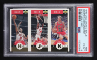 Ron Harper / Michael Jordan / Steve Kerr 1996 Upper Deck Collectors Choice Bulls Gold Mini-Card #B1 (PSA 6) at PristineAuction.com
