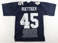 Rudy Ruettiger Signed Movie Quote Jersey Inscribed "Never Quit" (JSA) at PristineAuction.com