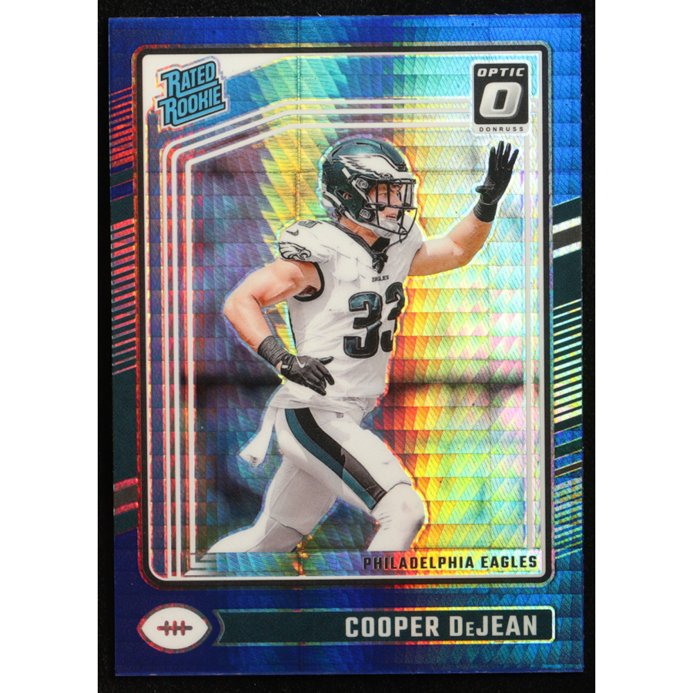 Cooper DeJean 2024 Donruss Optic Blue Hyper #221 RC at PristineAuction.com