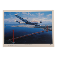 Larry Girard Signed Stan Stokes "Sentimental Journey" Lithograph Inscribed "TWA CAPT." (AIV) at PristineAuction.com