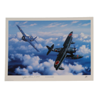 Joe Foss Signed Stan Stokes "Tough As Nails" Lithograph Inscribed "CMH" (AIV) at PristineAuction.com