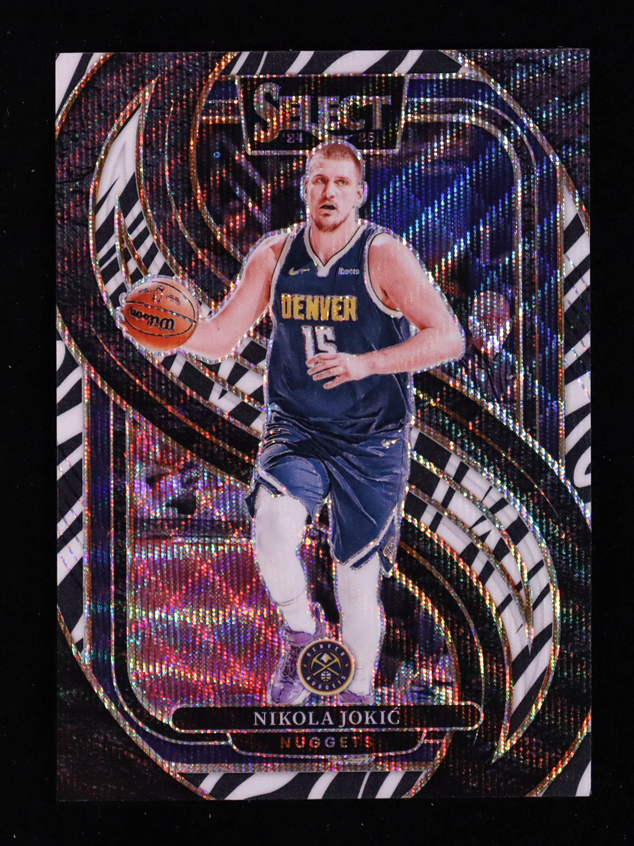 Nikola Jokic 2024-25 Select Zebra Prizms #140 at PristineAuction.com Nikola Jokic 2024-25 Select Zebra Prizms #140 at PristineAuction.com