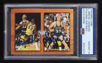 Larry Bird / Magic Johnson Signed 1994 Skybox NBA Hoops #MB1 (PSA | Autograph Graded PSA 10) at PristineAuction.com