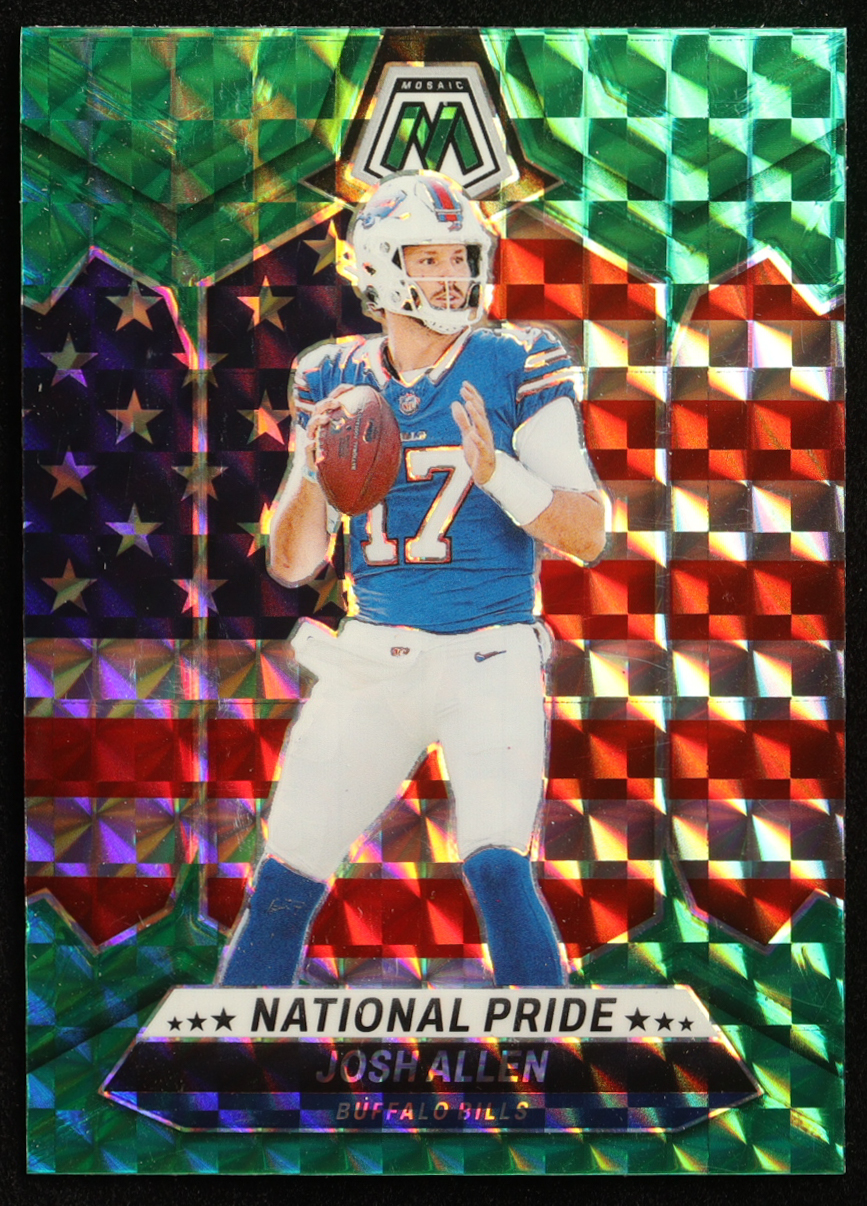 Josh Allen 2024 Panini Mosaic Mosaic Green #254 NP at PristineAuction.com Josh Allen 2024 Panini Mosaic Mosaic Green #254 NP at PristineAuction.com