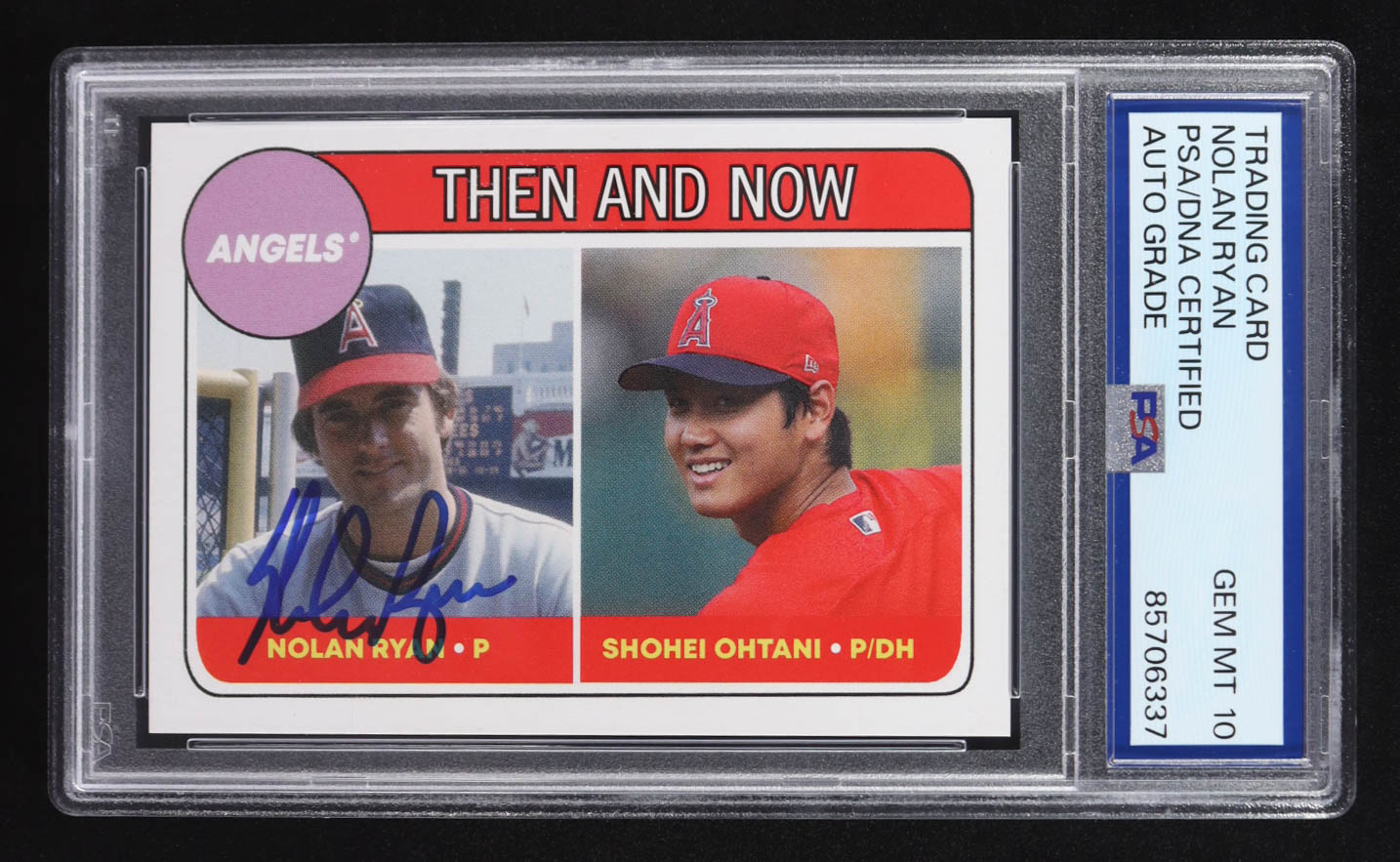 Nolan Ryan Signed 2018 Nolan Ryan with Shohei Ohtani Topps Then And Now #67 (PSA | Autograph Graded PSA 10) at PristineAuction.com Nolan Ryan Signed 2018 Nolan Ryan with Shohei Ohtani Topps Then And Now #67 (PSA | Autograph Graded PSA 10) at PristineAuction.com