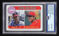 Nolan Ryan Signed 2018 Nolan Ryan with Shohei Ohtani Topps Then And Now #67 (PSA | Autograph Graded PSA 10) at PristineAuction.com