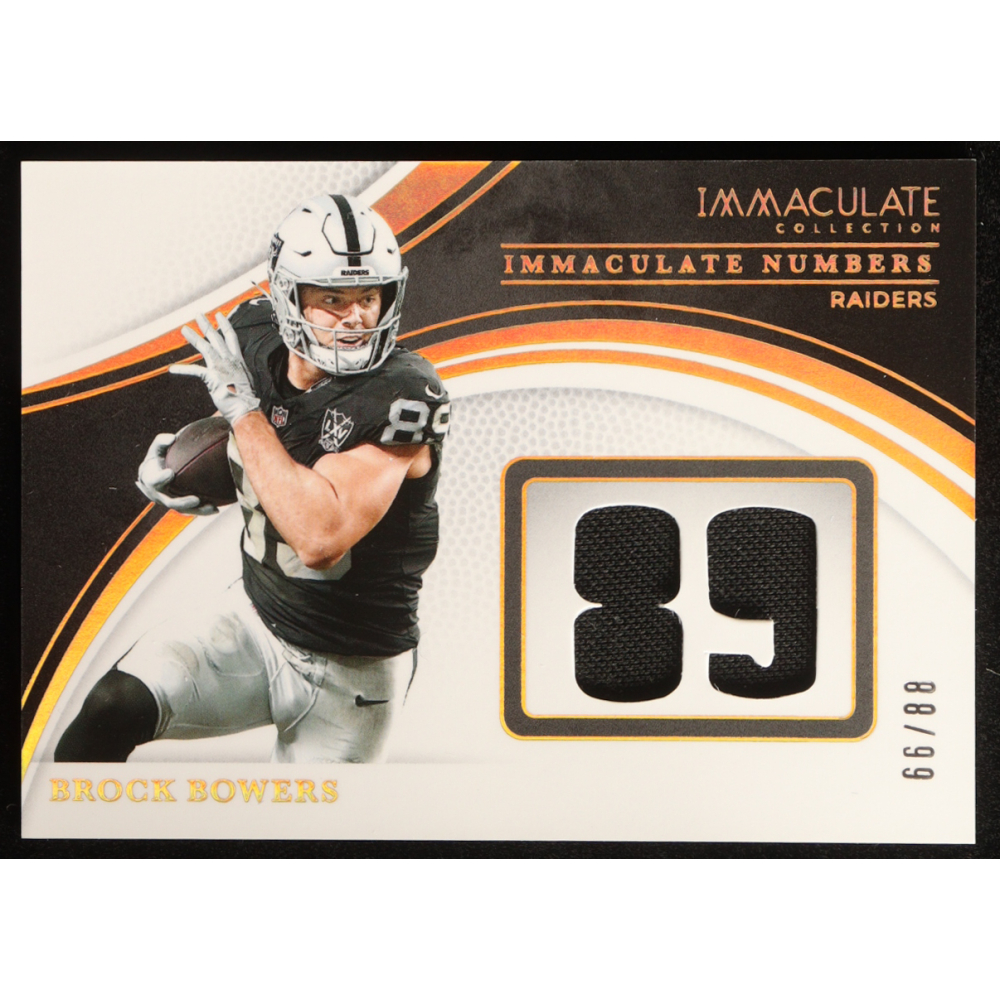Brock Bowers 2025 Immaculate Collection Immaculate Numbers Memorabilia #9 #66/88 at PristineAuction.com