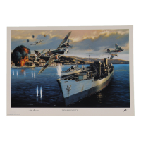 Sir Ivor Broom Signed Stan Stokes "Dangerous Duty" Lithograph (AIV) at PristineAuction.com