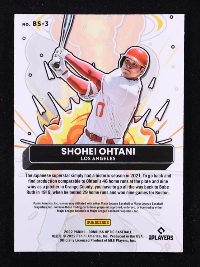 Shohei Ohtani 2022 Donruss Optic Bomb Squad #3 at PristineAuction.com Shohei Ohtani 2022 Donruss Optic Bomb Squad #3 at PristineAuction.com