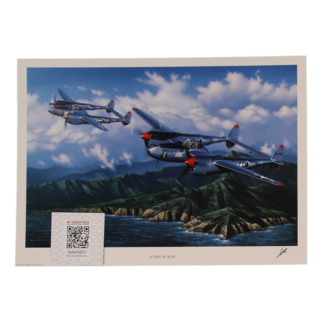 Marge Bong Drucker Signed Stan Stokes "A Pair of Aces" Lithograph (AIV) at PristineAuction.com Marge Bong Drucker Signed Stan Stokes "A Pair of Aces" Lithograph (AIV) at PristineAuction.com