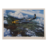 Lt. Col. William Bailey Signed Stan Stokes "Top Cover" Lithograph (AIV) at PristineAuction.com