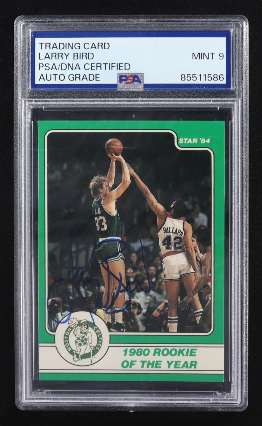 Larry Bird Signed 1984 Star Co 1980 Rookie Of The Year #3 (PSA | Autograph Graded PSA 9) at PristineAuction.com Larry Bird Signed 1984 Star Co 1980 Rookie Of The Year #3 (PSA | Autograph Graded PSA 9) at PristineAuction.com
