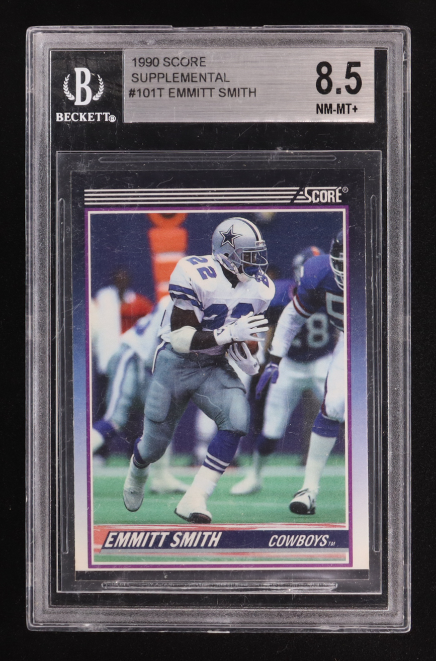 Emmitt Smith 1990 Score Supplemental #101T RC (BGS 8.5) at PristineAuction.com Emmitt Smith 1990 Score Supplemental #101T RC (BGS 8.5) at PristineAuction.com