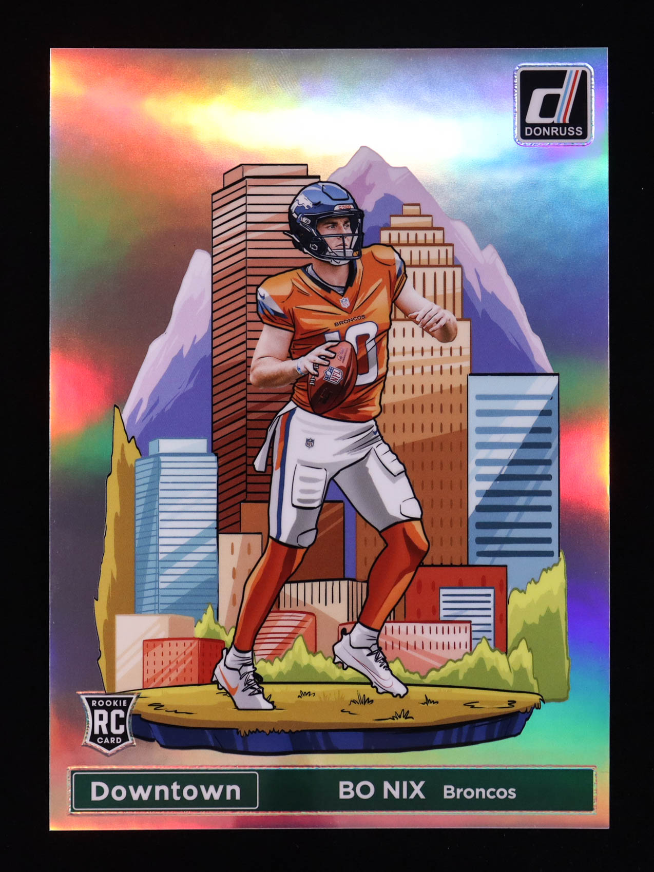 Bo Nix 2024 Donruss Downtown Oversize #19 RC at PristineAuction.com Bo Nix 2024 Donruss Downtown Oversize #19 RC at PristineAuction.com