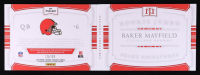 Baker Mayfield 2018 Panini National Treasures Rookie Jumbo Prime Signatures Booklet #1 #15/99 RC at PristineAuction.com