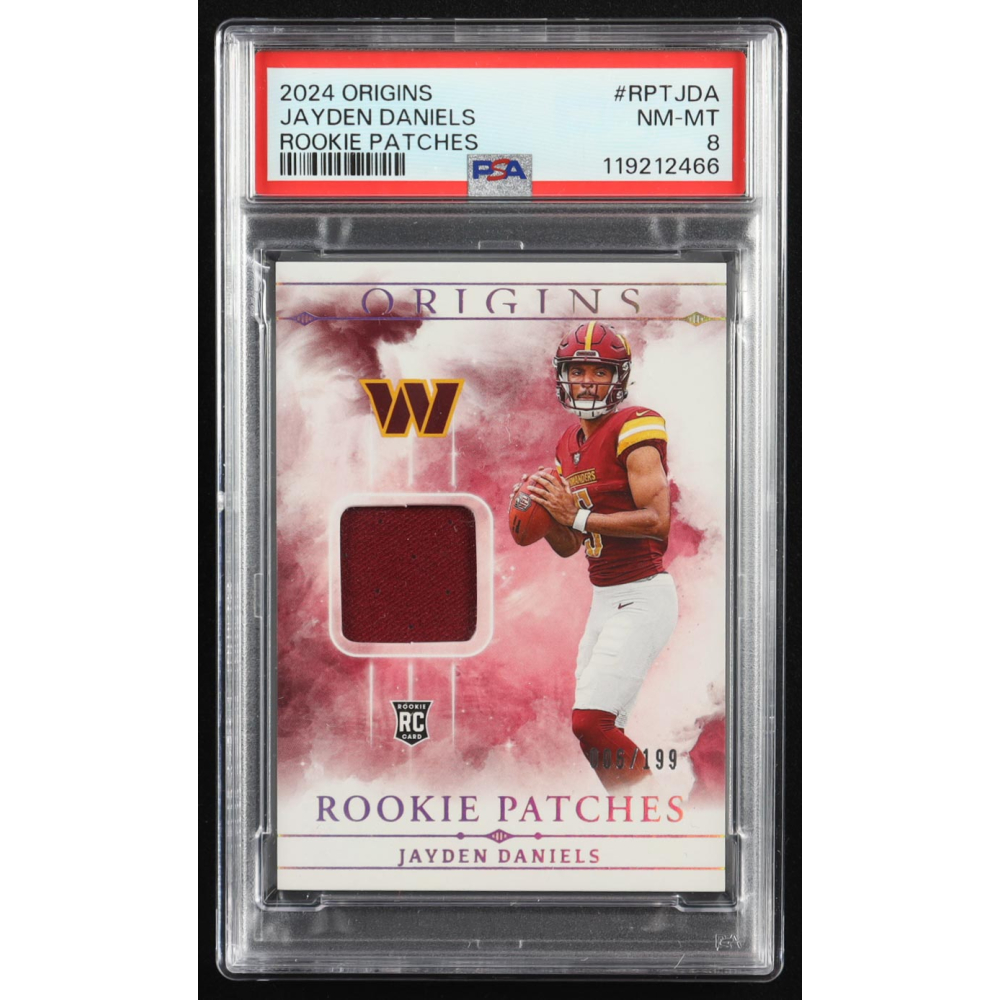 Jayden Reed 2023 Panini Origins Rookie Patches #118 #6/199 RC (PSA 8) at PristineAuction.com